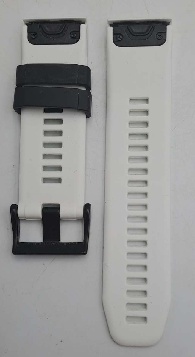 New 26mm White Silicone Quick fit Band for Garmin Fenix-Tactix-enduro-(see compatibility )