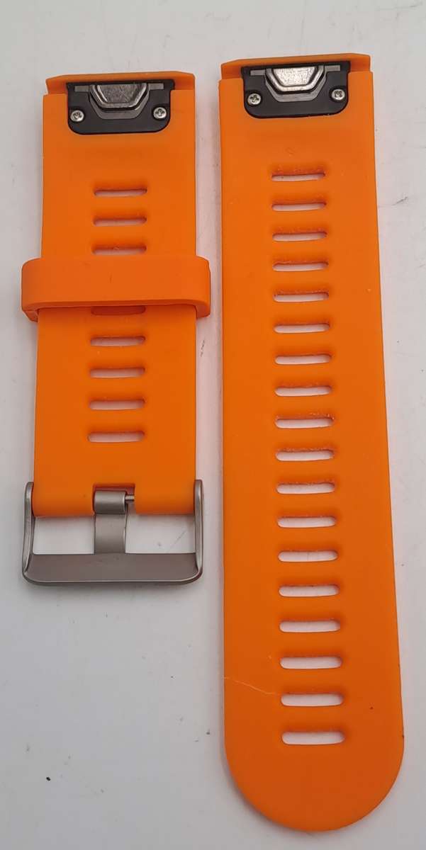 New 26mm Orange Silicone Quick fit Band for Garmin Fenix-Tactix-enduro-(see compatibility )