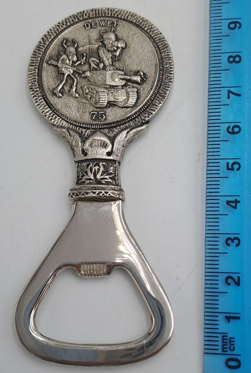 Vintage Collectable -1975 South Africa Army -De Wet Battalion-Metal Bottle Opener