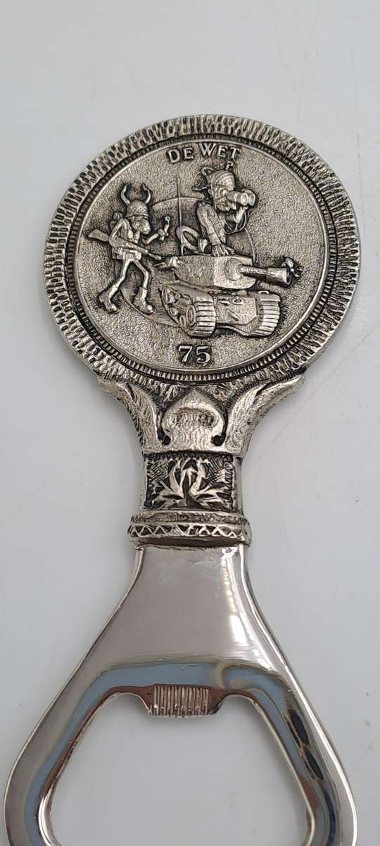Vintage Collectable -1975 South Africa Army -De Wet Battalion-Metal Bottle Opener