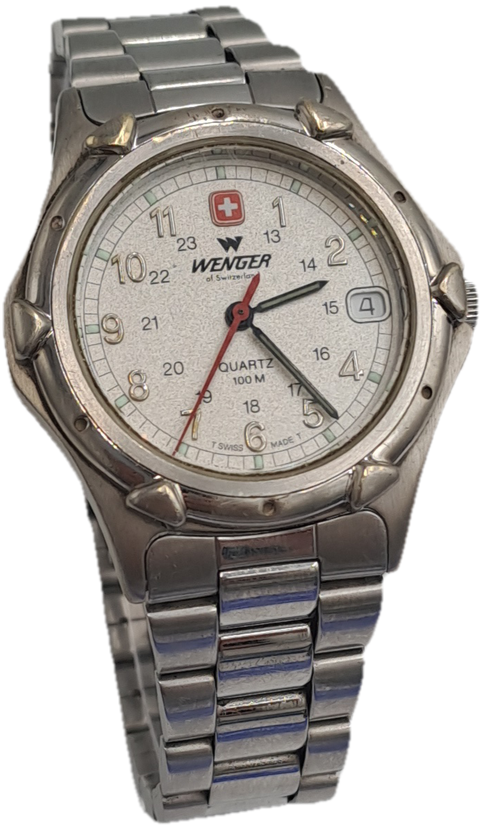 1980's Vintage Mens Swiss Army WENGER Quartz watch -Working