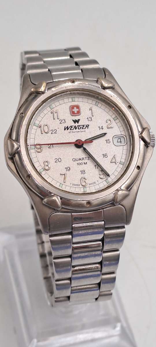 1980's Vintage Mens Swiss Army WENGER Quartz watch -Working