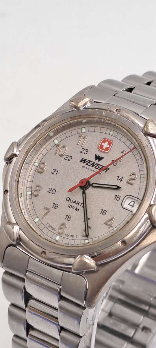 1980's Vintage Mens Swiss Army WENGER Quartz watch -Working