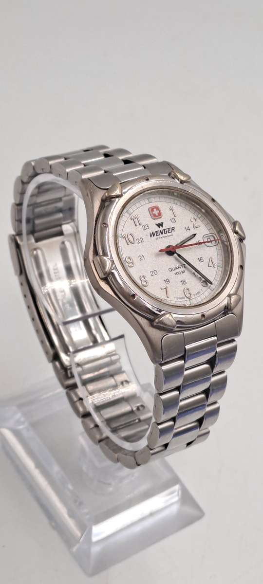 1980's Vintage Mens Swiss Army WENGER Quartz watch -Working