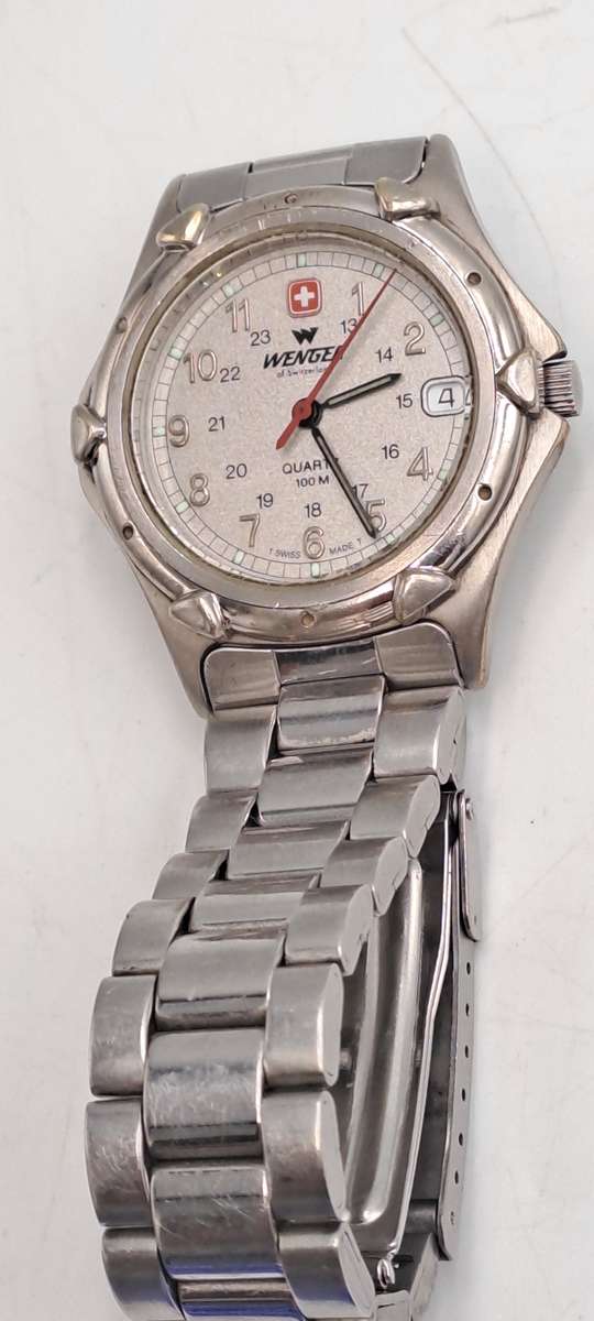 1980's Vintage Mens Swiss Army WENGER Quartz watch -Working