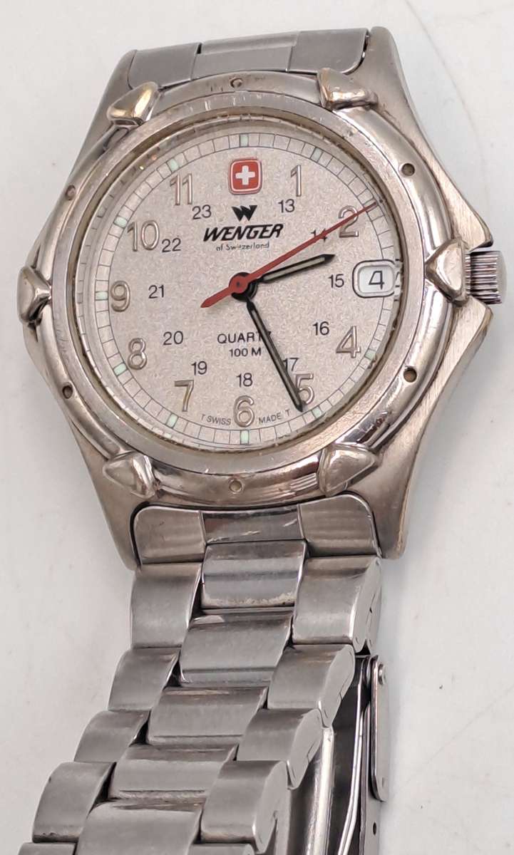 1980's Vintage Mens Swiss Army WENGER Quartz watch -Working