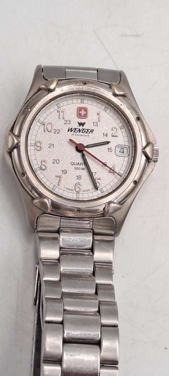 1980's Vintage Mens Swiss Army WENGER Quartz watch -Working