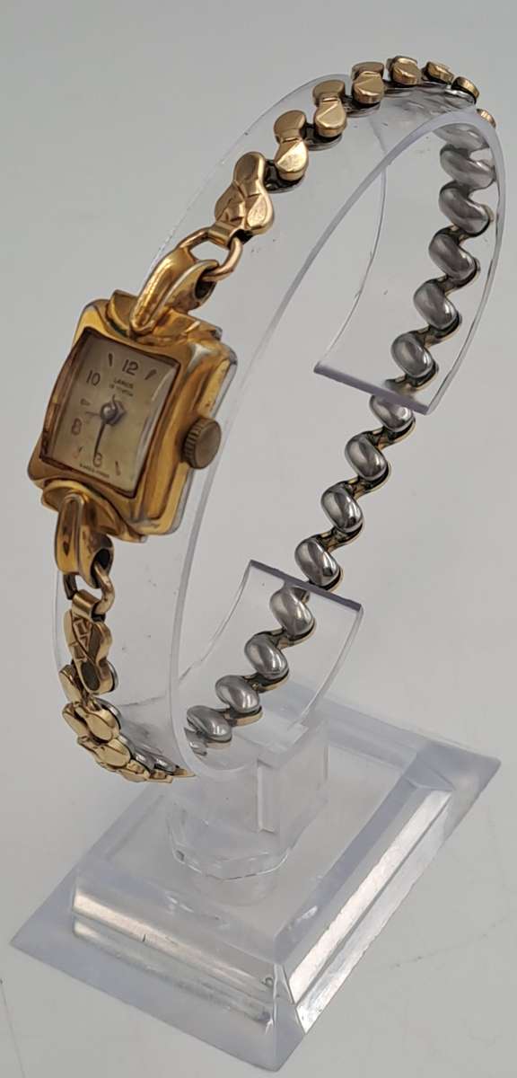 Vintage Gold plated Swiss Made Ladies Lanco Manual wind watch Working -13 Jewels