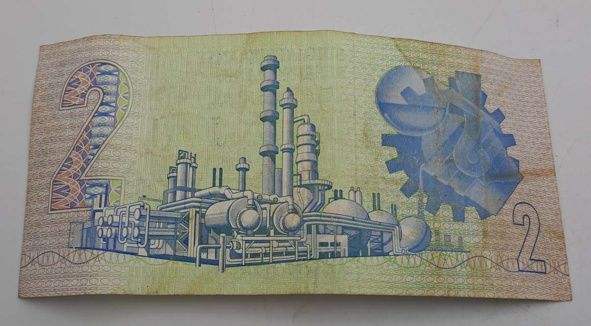 1990 South Africa 2 Rand Note -Afrikaans -English C.L Stals