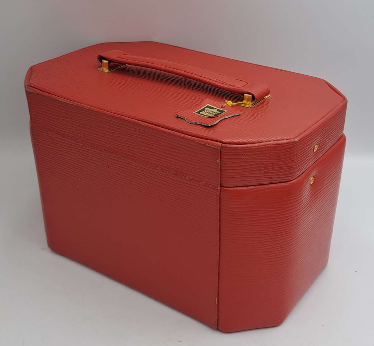 Portable Genuine Leather Jewelry box with Key -3 Draws