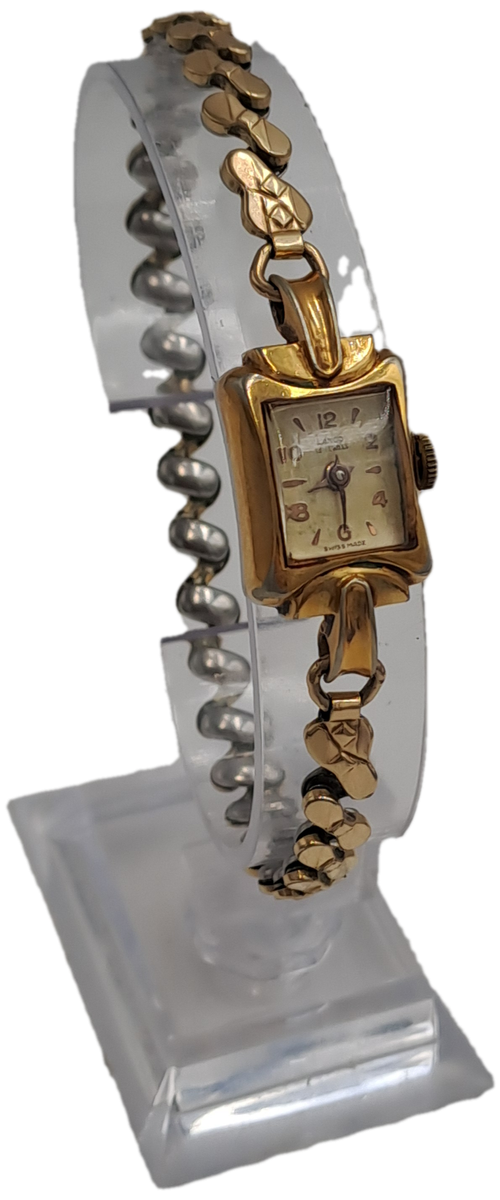 Vintage Gold plated Swiss Made Ladies Lanco Manual wind watch Working -13 Jewels