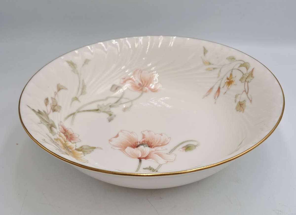 Vintage Gorham TRELLIS Fine China Large Bowl 24kt Gold Hand Banded Japan-Mint Condition-
