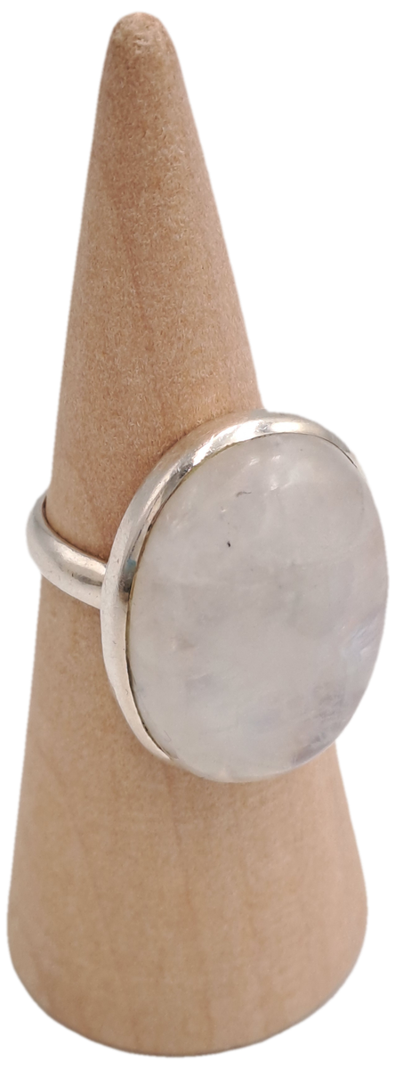 Pre-owned Vintage Moonstone Ring-no Markings -18mm in diameter