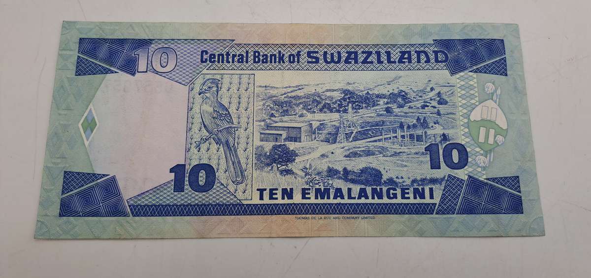 Rare-1986 Kingdom of Swaziland 10 Emalangeni Bank Note
