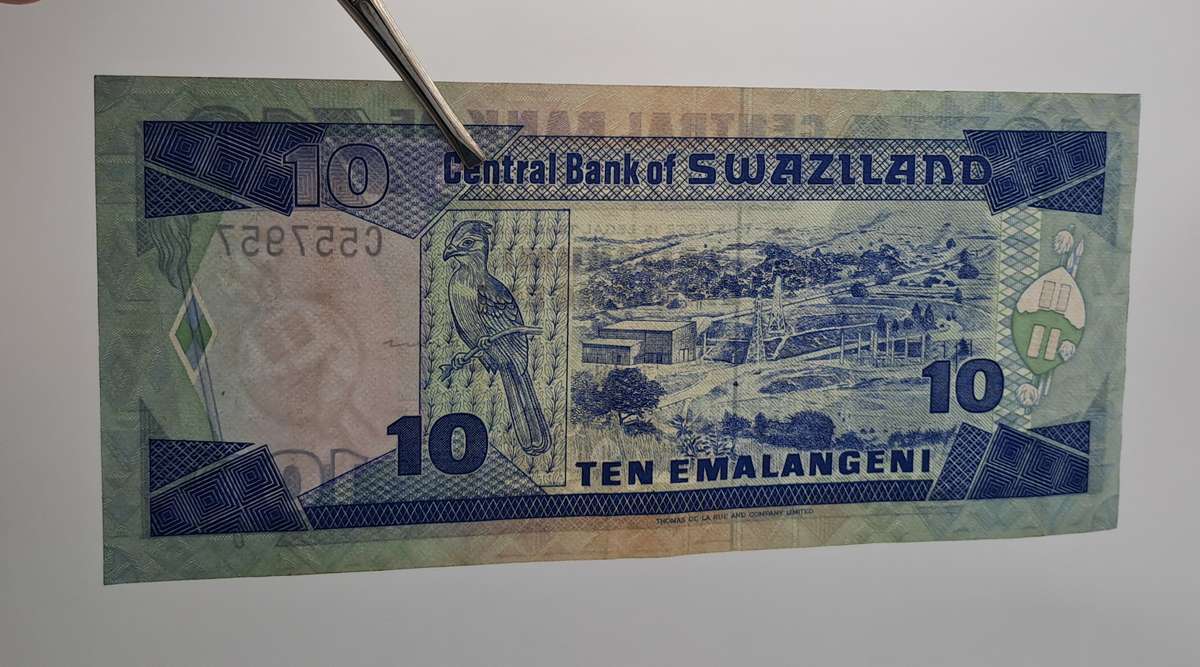 Rare-1986 Kingdom of Swaziland 10 Emalangeni Bank Note