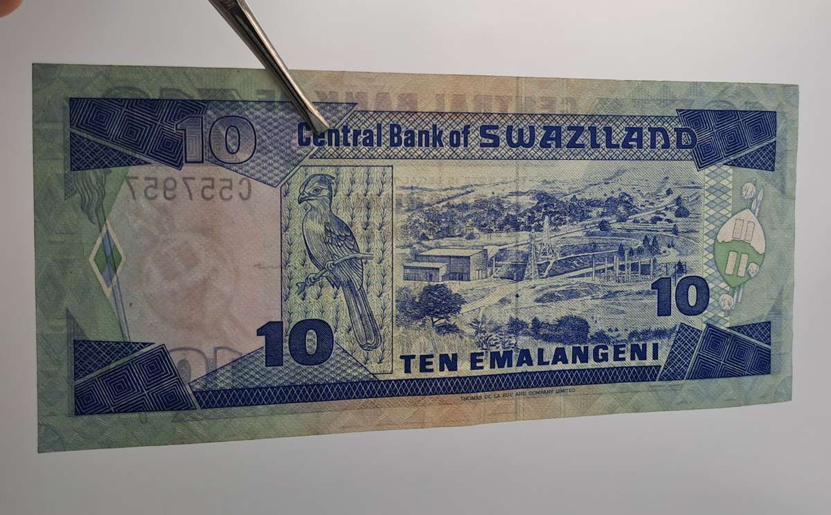 Rare-1986 Kingdom of Swaziland 10 Emalangeni Bank Note