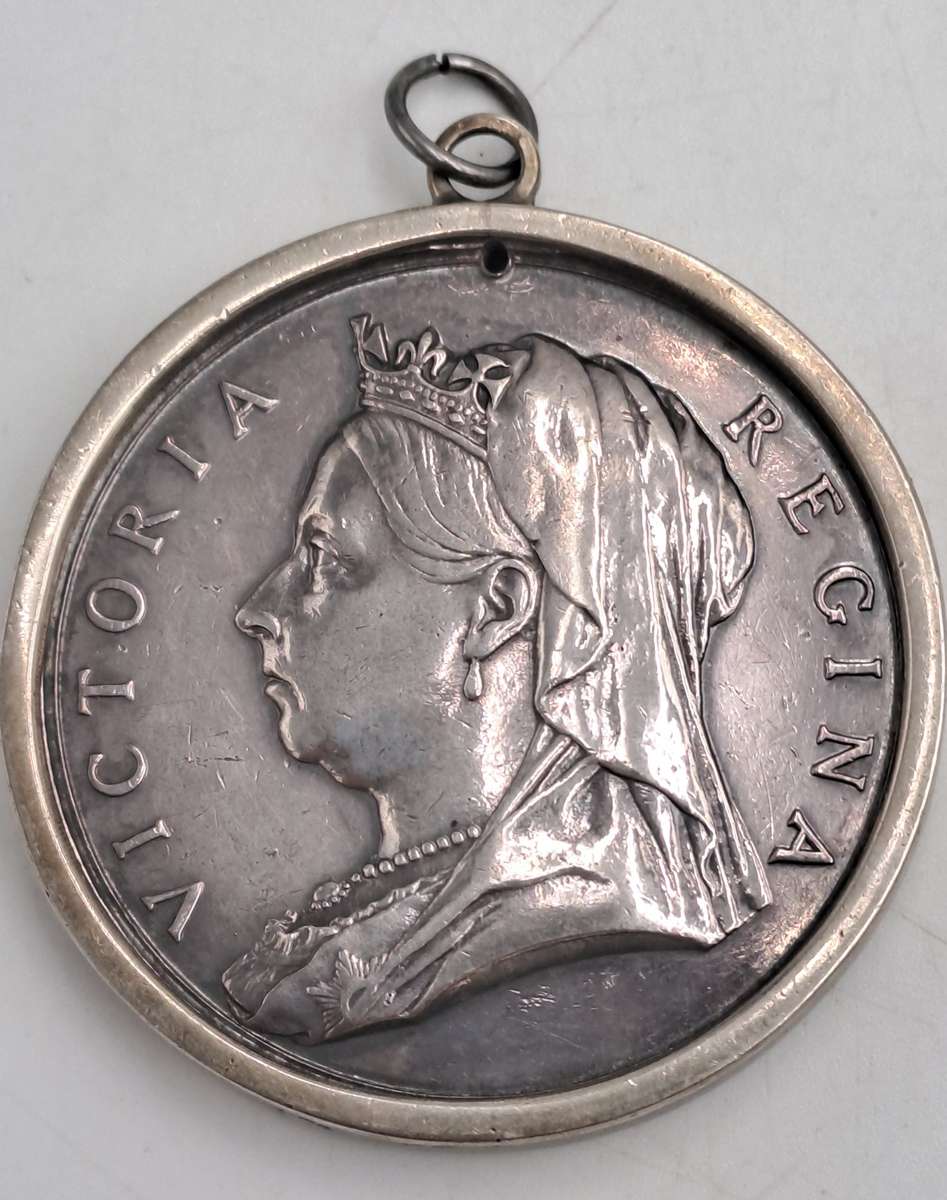 RARE!! Matabeleland 1893 The British South Africa Company SIlver Medal-sanctioned by Queen Victoria