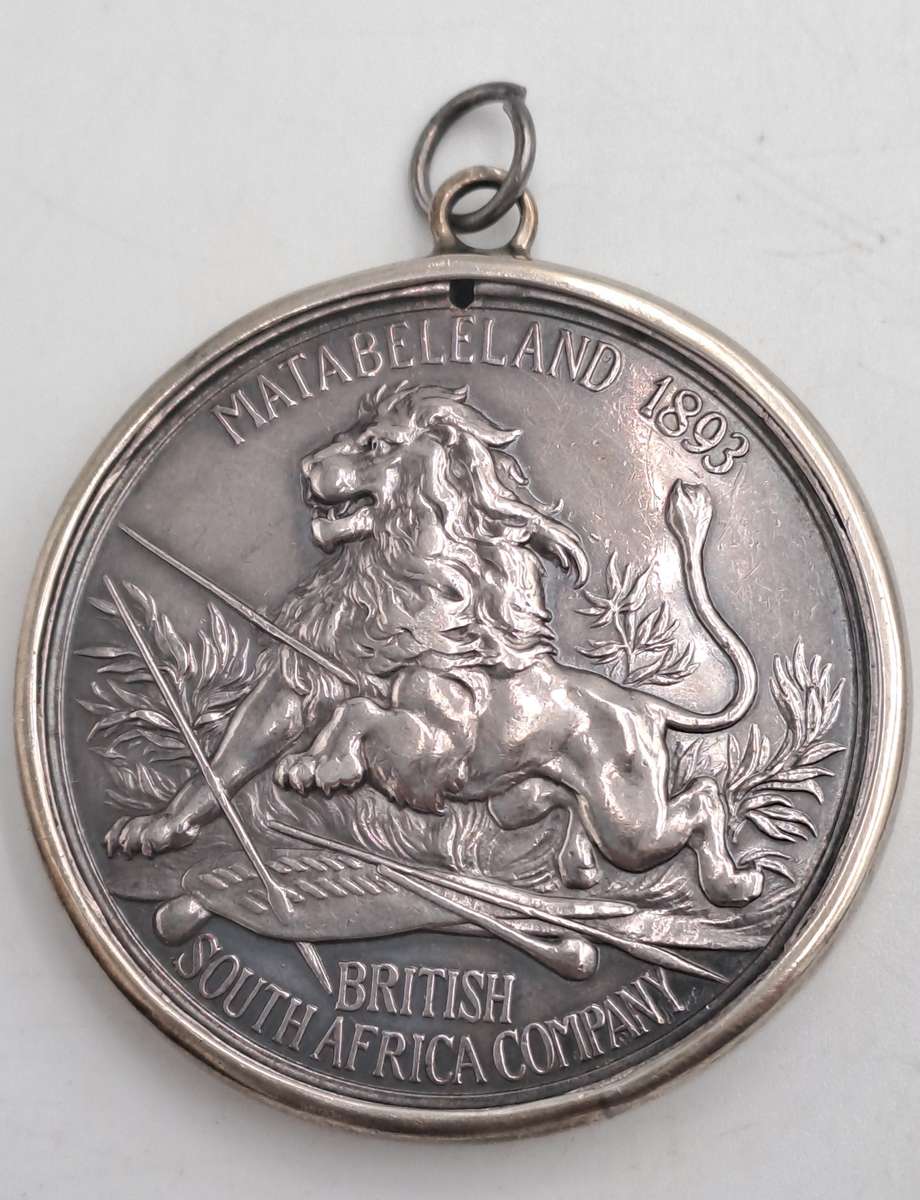 RARE!! Matabeleland 1893 The British South Africa Company SIlver Medal-sanctioned by Queen Victoria