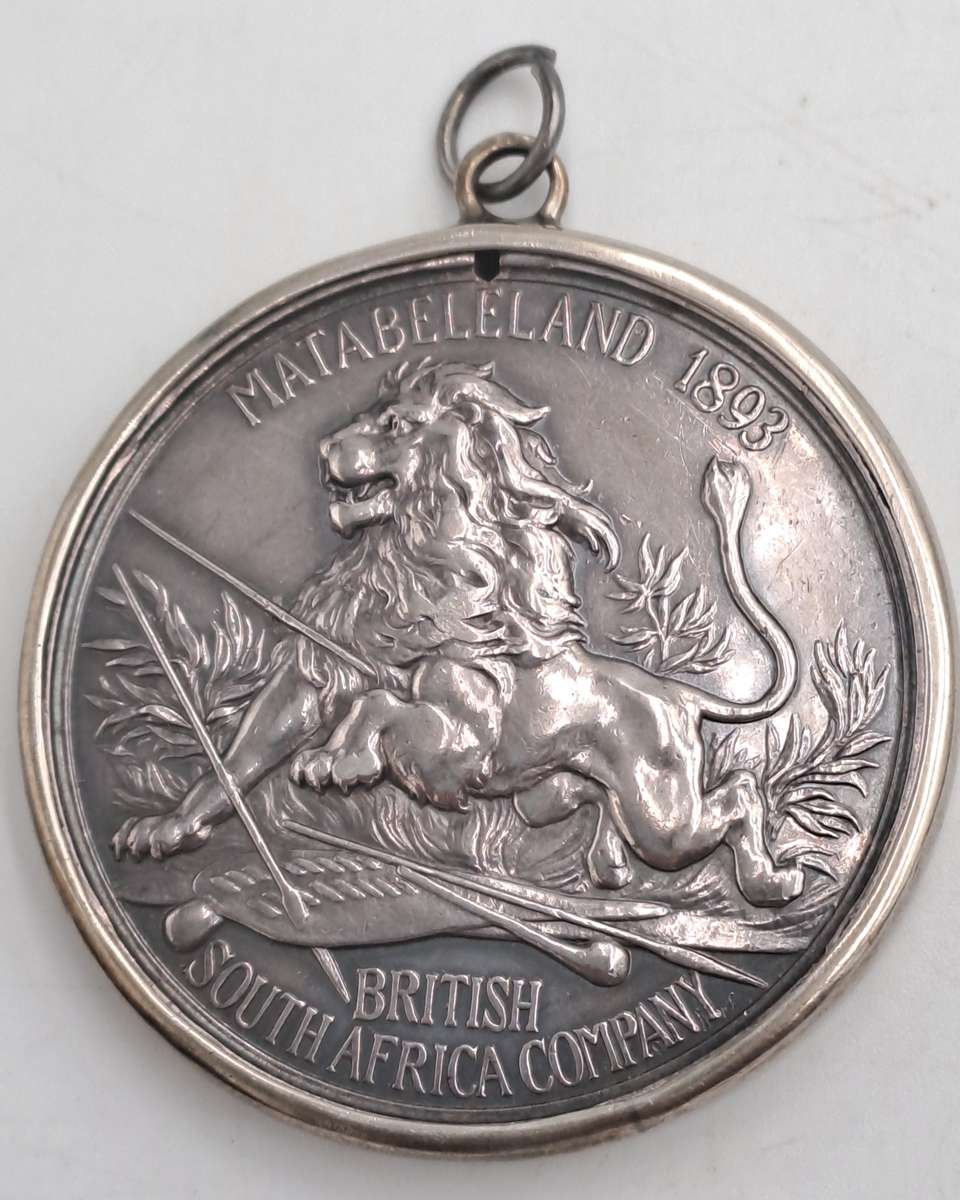 RARE!! Matabeleland 1893 The British South Africa Company SIlver Medal-sanctioned by Queen Victoria