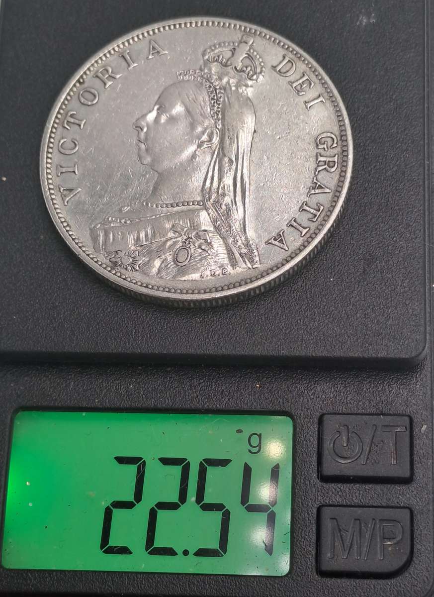 1889 United Kingdom SILVER -2 Florins - Victoria 2nd portrait, 'Double Florin'