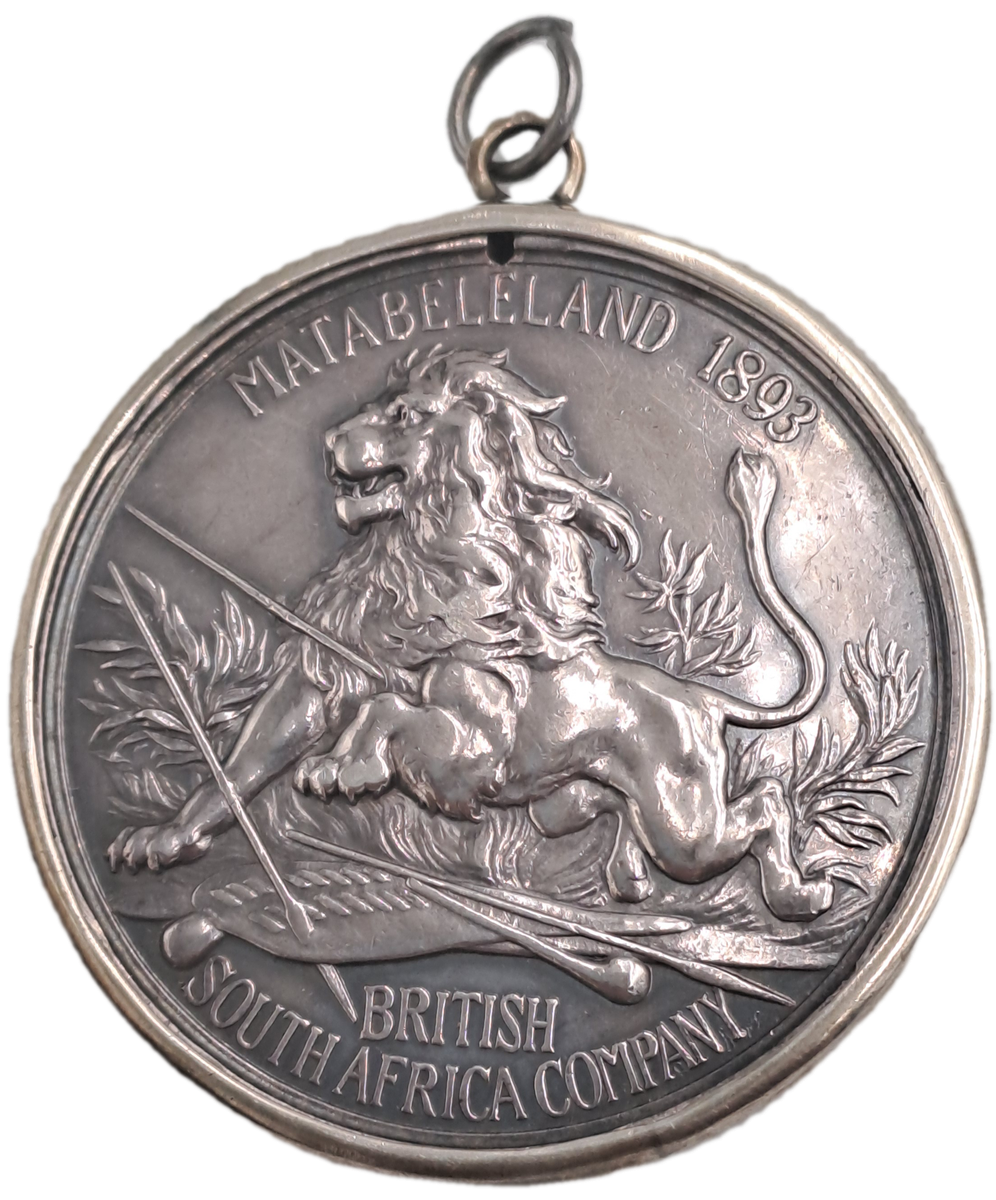 RARE!! Matabeleland 1893 The British South Africa Company SIlver Medal-sanctioned by Queen Victoria