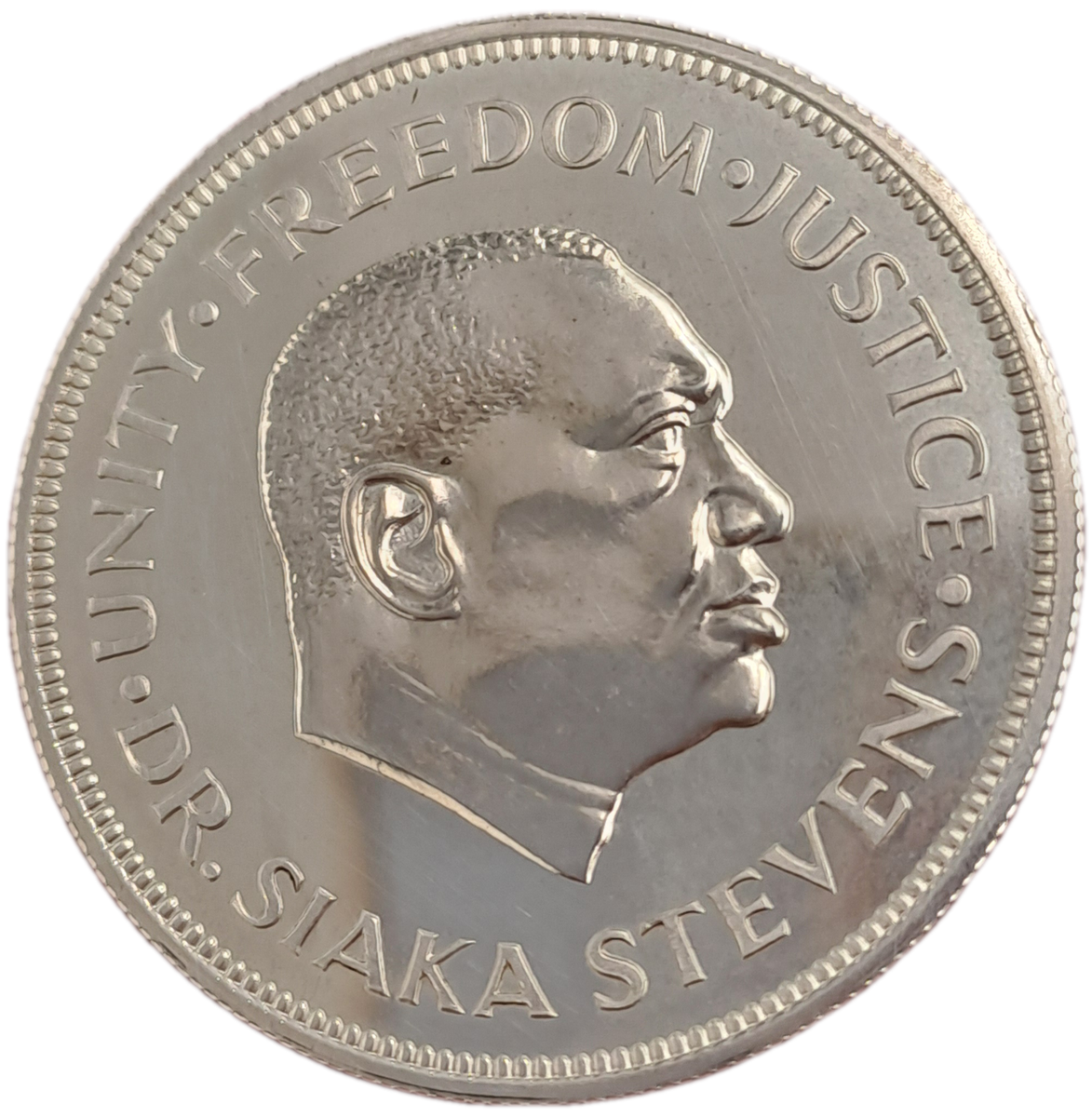 1974 Sierra Leone- 1 Leone coin Bank Anniversary-UNC