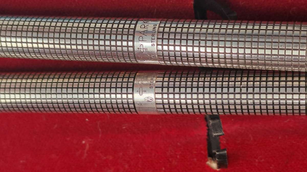 Rare Vintage Parker Cisele 75 Sterling Silver Pen and Pencil set Made in the USA