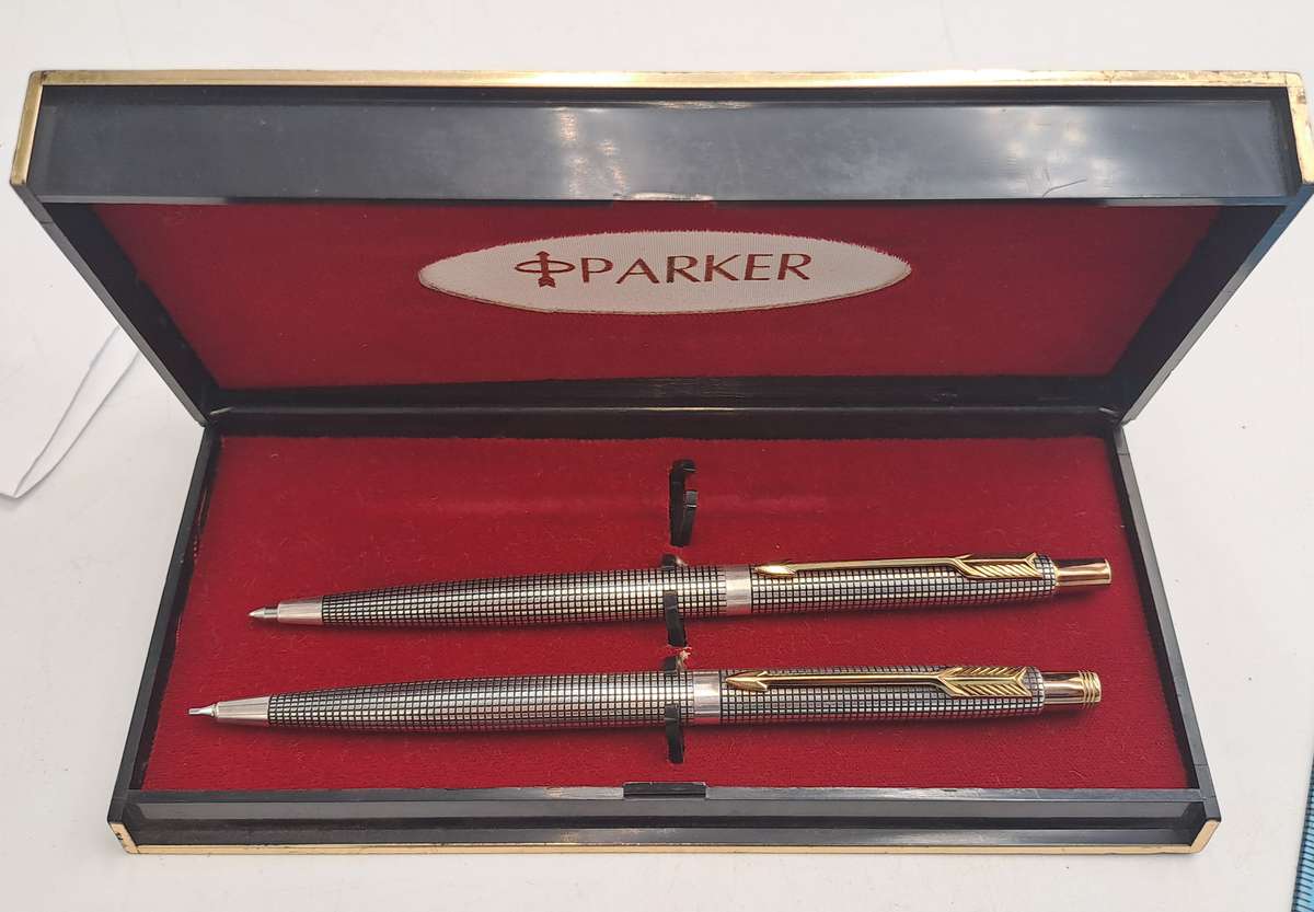 Rare Vintage Parker Cisele 75 Sterling Silver Pen and Pencil set Made in the USA