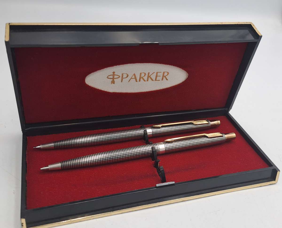 Rare Vintage Parker Cisele 75 Sterling Silver Pen and Pencil set Made in the USA