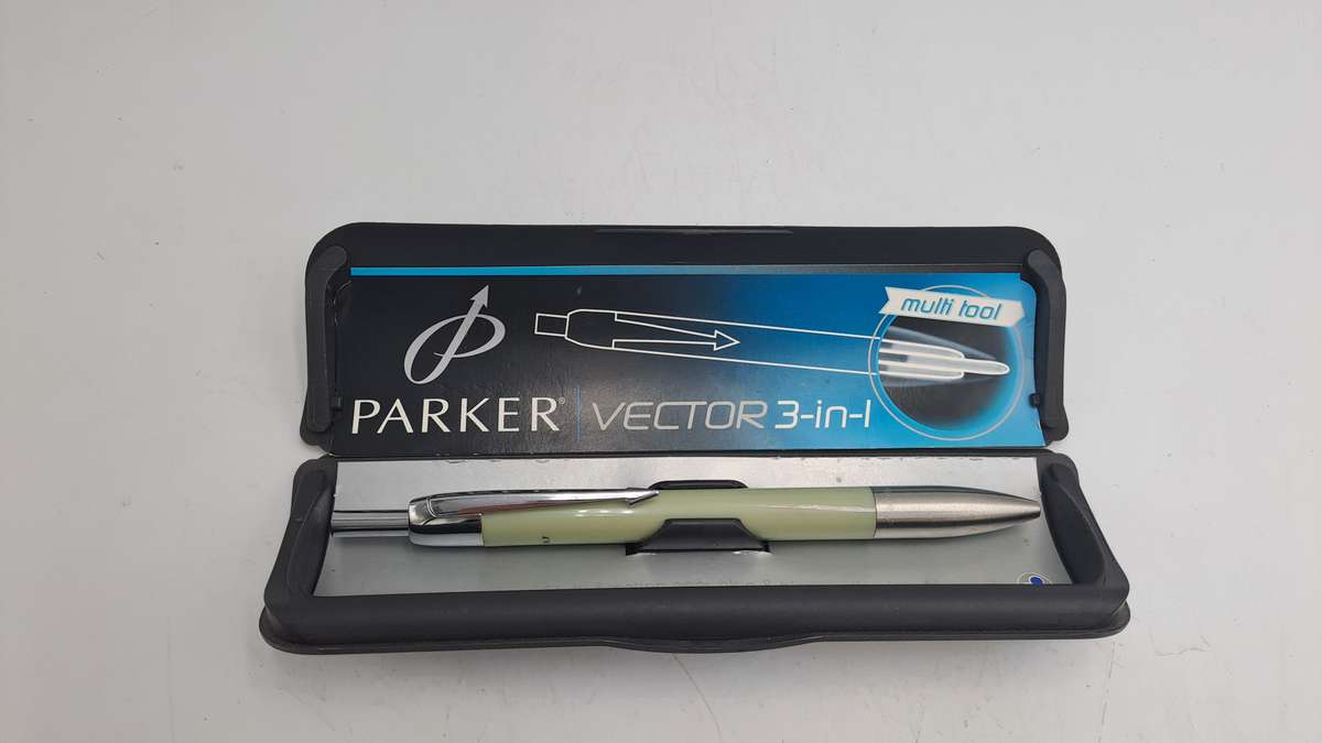 Pre-owned Vintage Parker Vector 3-in-1 Multi Tool 0.7mm Pencil black and blue Refills