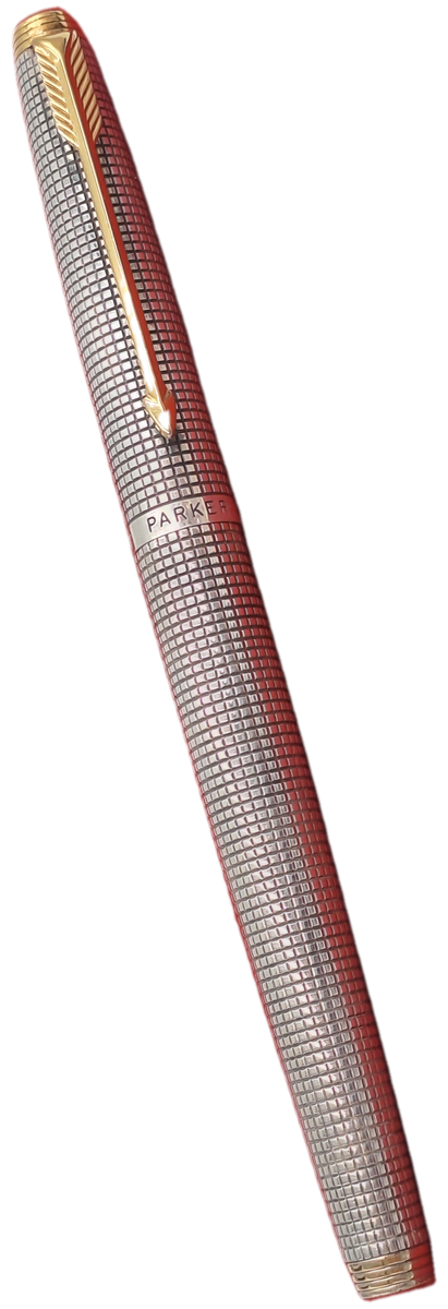 Rare Vintage Parker 75 Sterling Silver Fountain Pen with 14kt Gold Nib