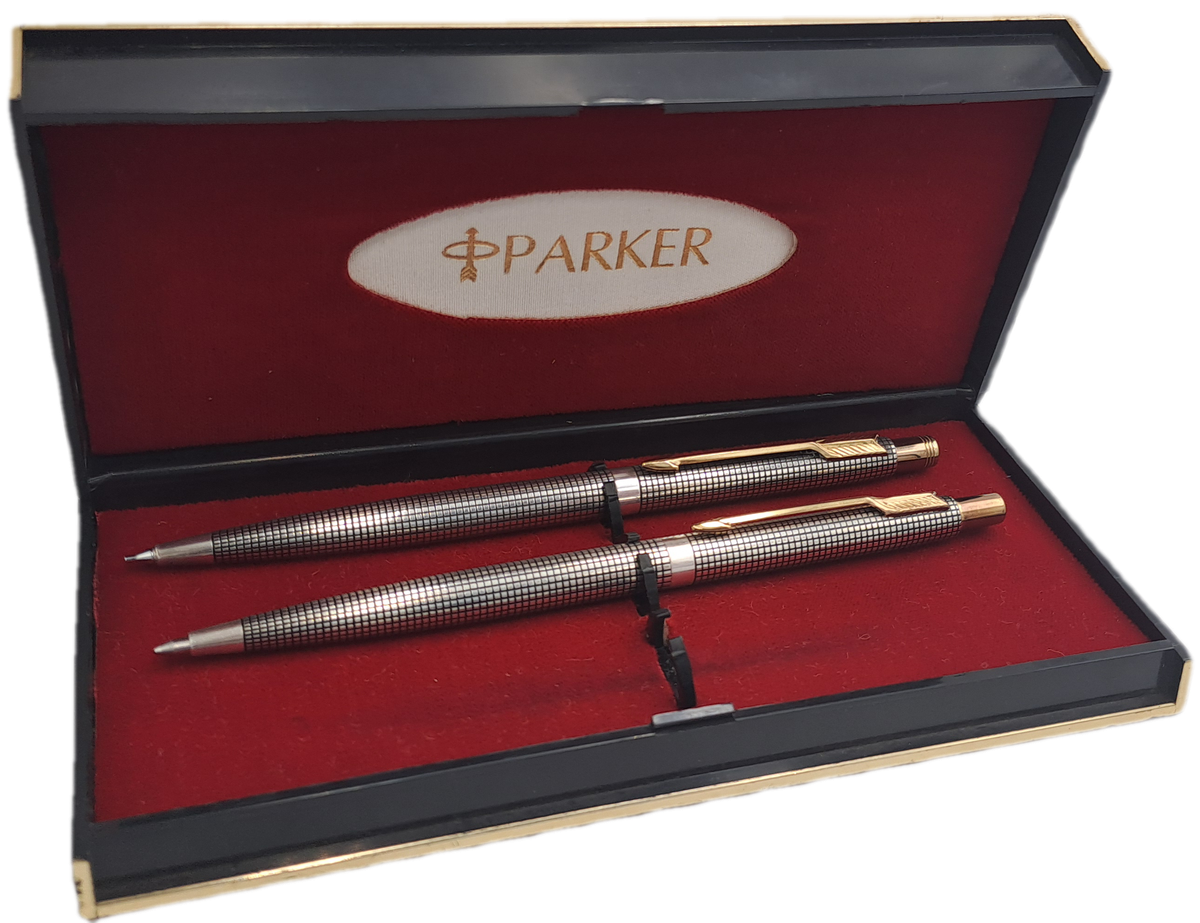 Rare Vintage Parker Cisele 75 Sterling Silver Pen and Pencil set Made in the USA