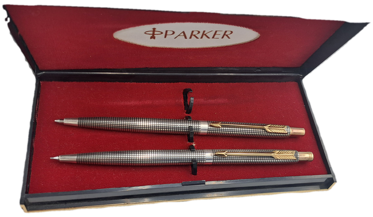 Rare Vintage Parker Cisele 75 Sterling Silver Pen and Pencil set Made in the USA