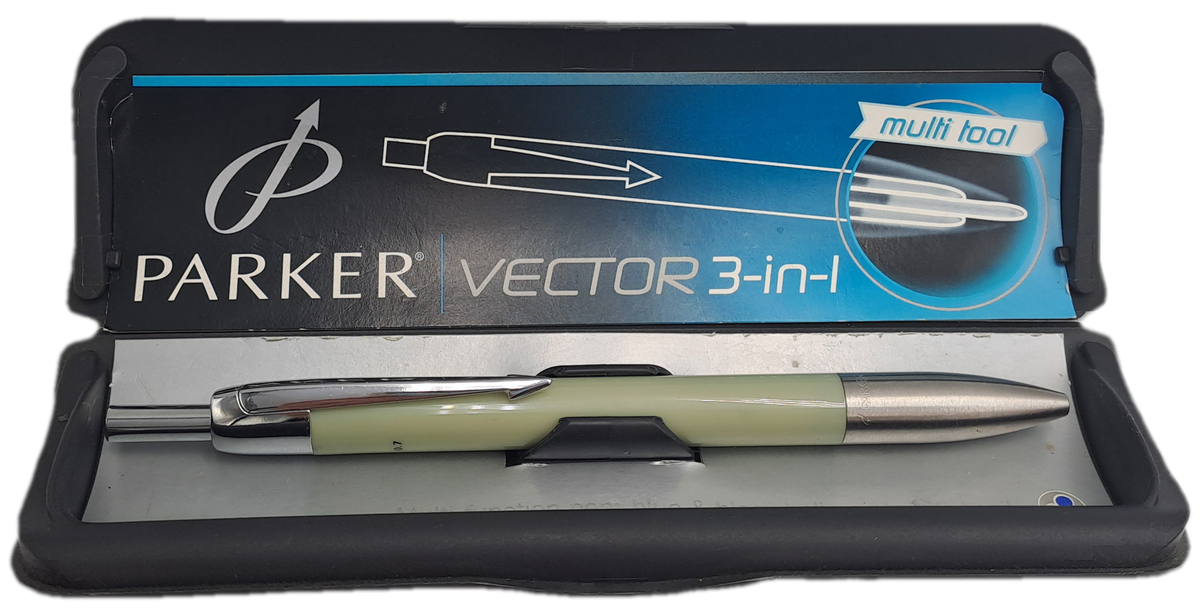Pre-owned Vintage Parker Vector 3-in-1 Multi Tool 0.7mm Pencil black and blue Refills