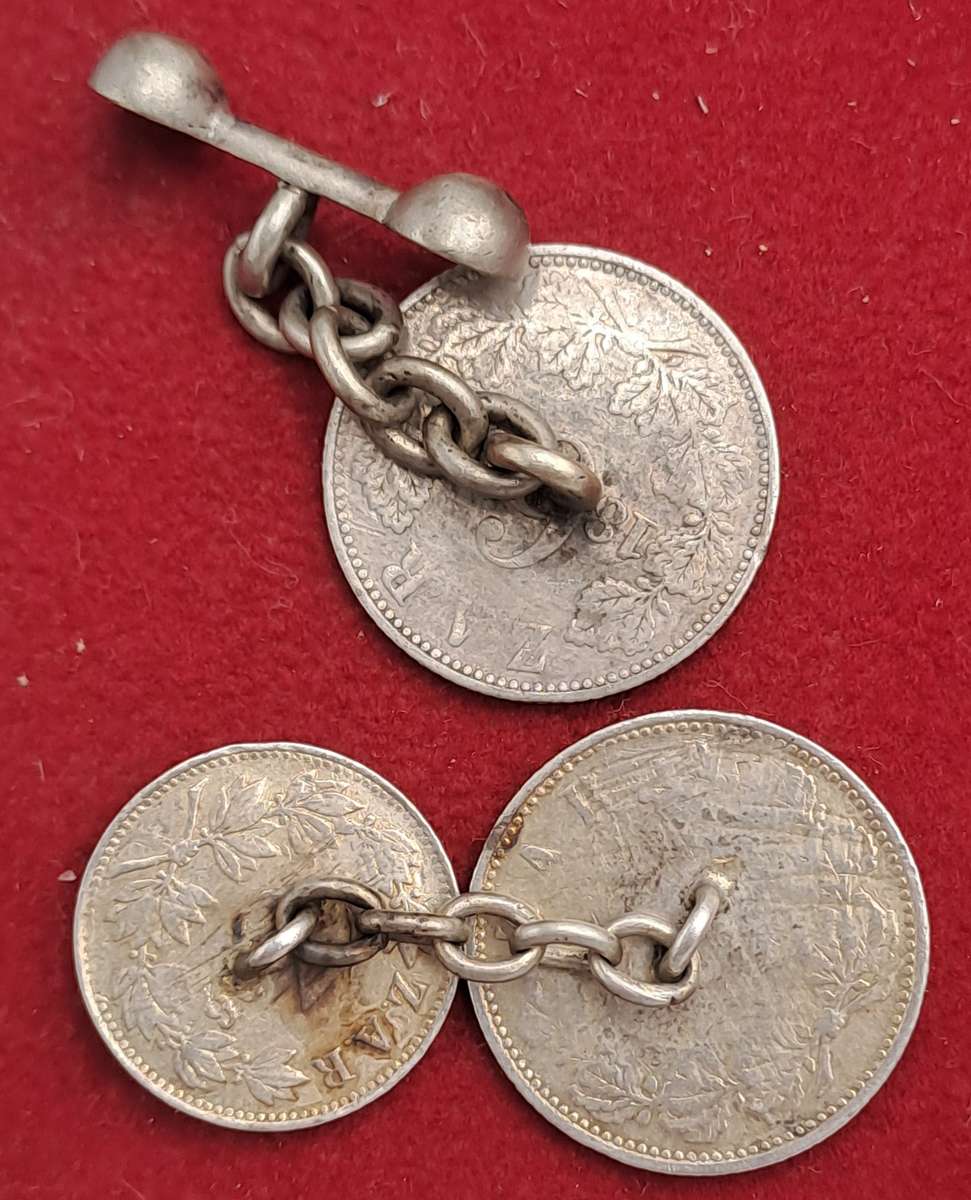 2 Antique late 1800's Z.A.R Coins tampered with -2 x Silver Sixpence and 1 x Silver 3 Pence