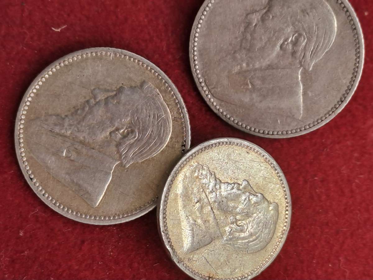 2 Antique late 1800's Z.A.R Coins tampered with -2 x Silver Sixpence and 1 x Silver 3 Pence