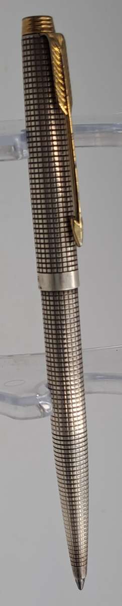 Rare Vintage Parker Cisele 75 Sterling Silver Cap and Barrel Ball Pen-  Made in the USA