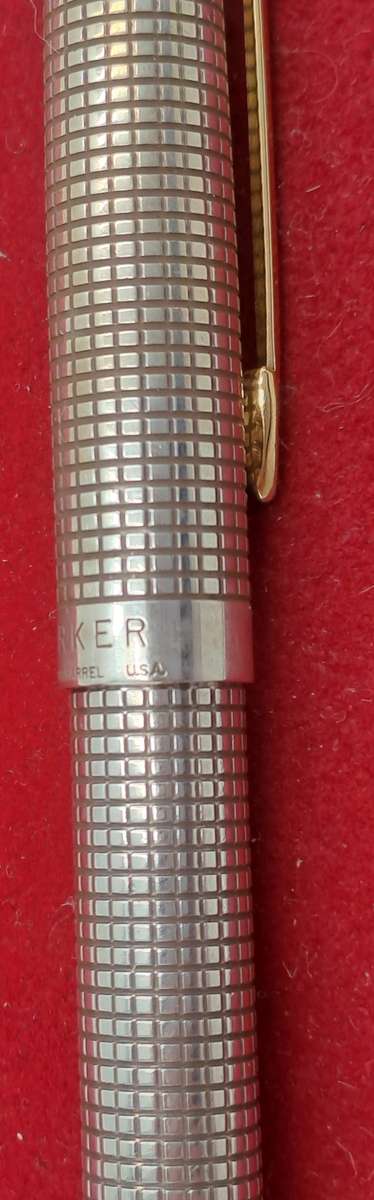Rare Vintage Parker Cisele 75 Sterling Silver Cap and Barrel Ball Pen-  Made in the USA