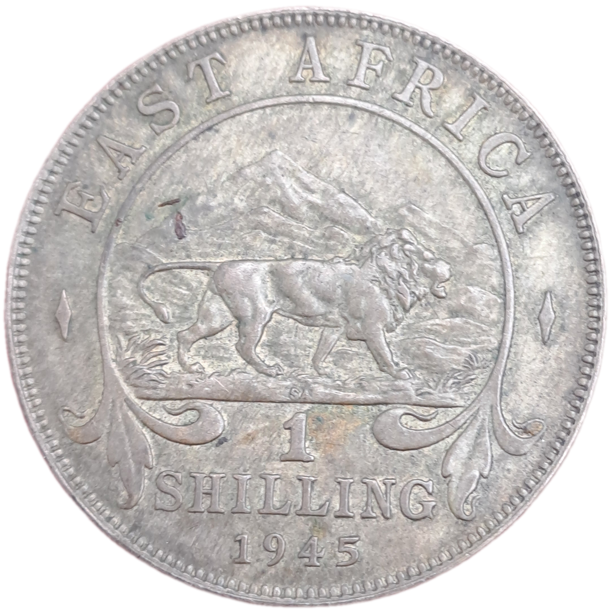 1945 East Africa - SILVER 1 Shilling - George VI