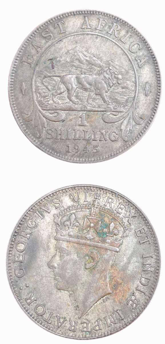 1945 East Africa - SILVER 1 Shilling - George VI