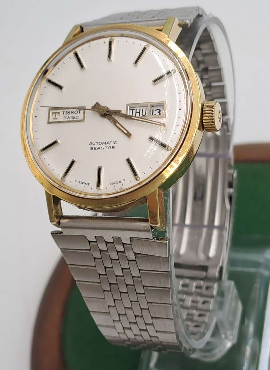 Vintage Swiss Tissot Seastar Day-Date Automatic Watch -Working-Casio strap