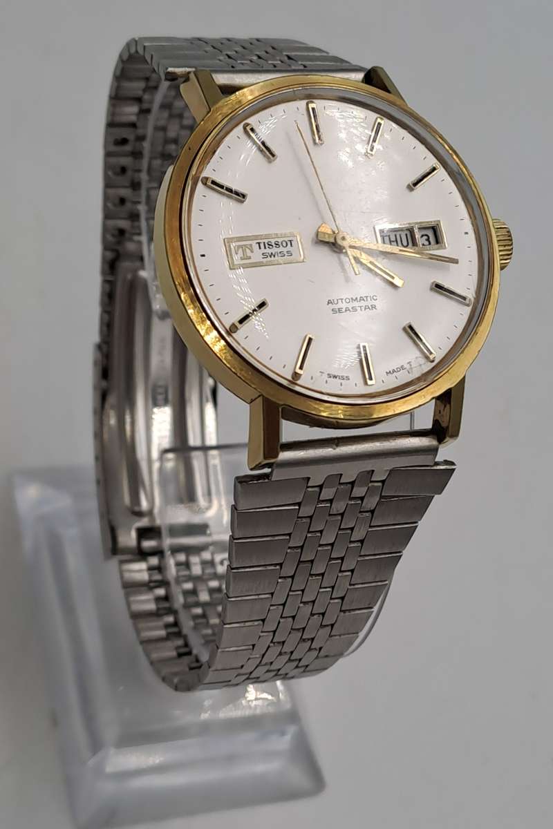 Vintage Swiss Tissot Seastar Day-Date Automatic Watch -Working-Casio strap