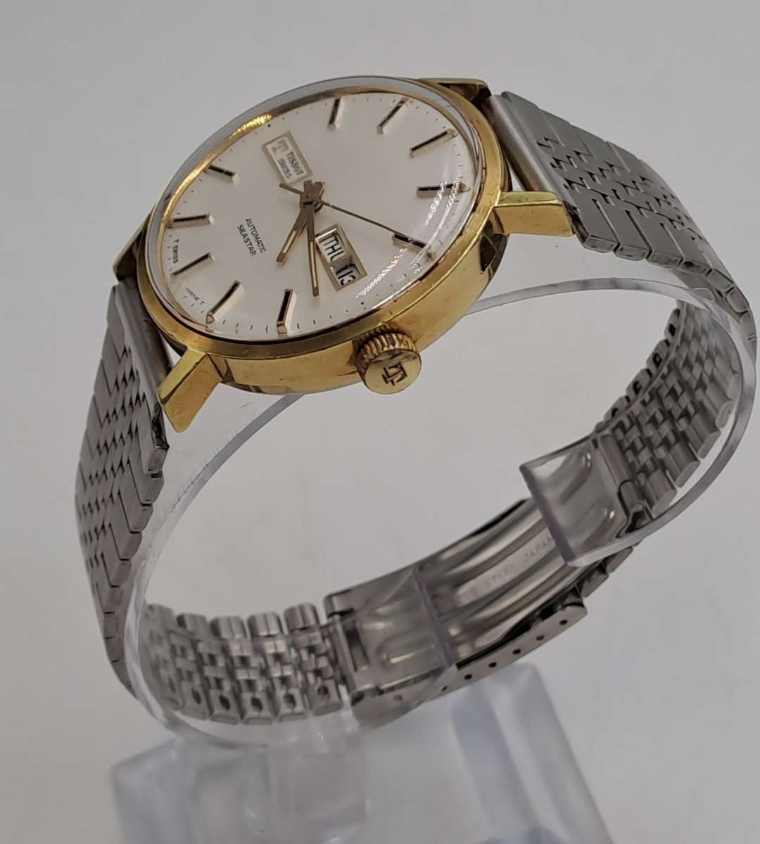 Vintage Swiss Tissot Seastar Day-Date Automatic Watch -Working-Casio strap