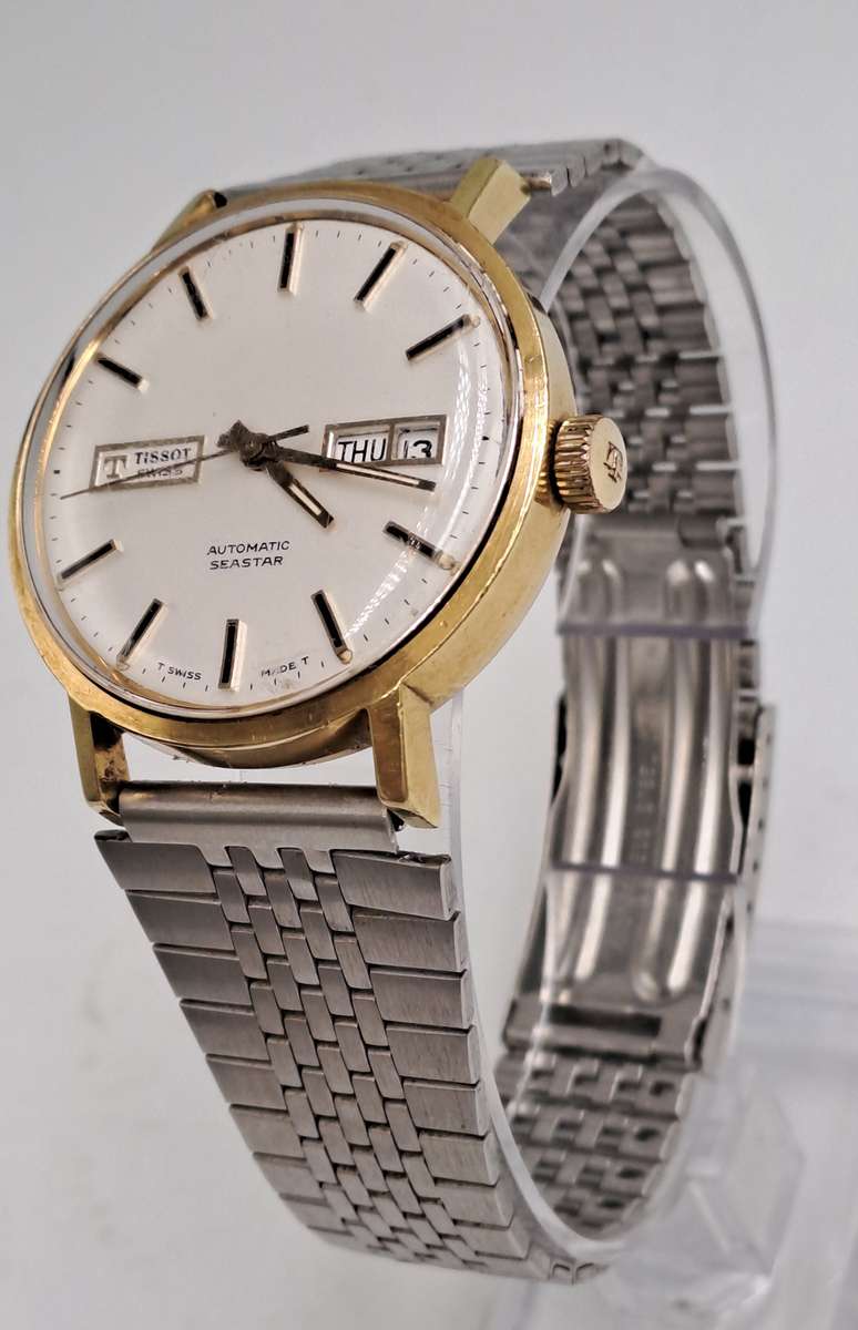 Vintage Swiss Tissot Seastar Day-Date Automatic Watch -Working-Casio strap