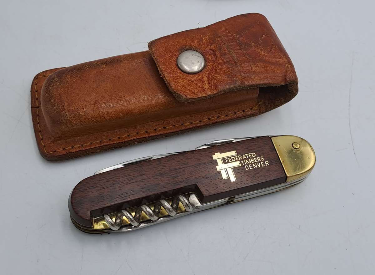 Inox Solingin Multitool Utility Pocket Knife made in Germany -Branded-Leather Pouch