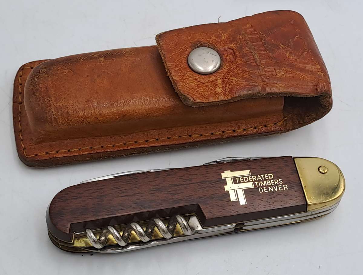 Inox Solingin Multitool Utility Pocket Knife made in Germany -Branded-Leather Pouch