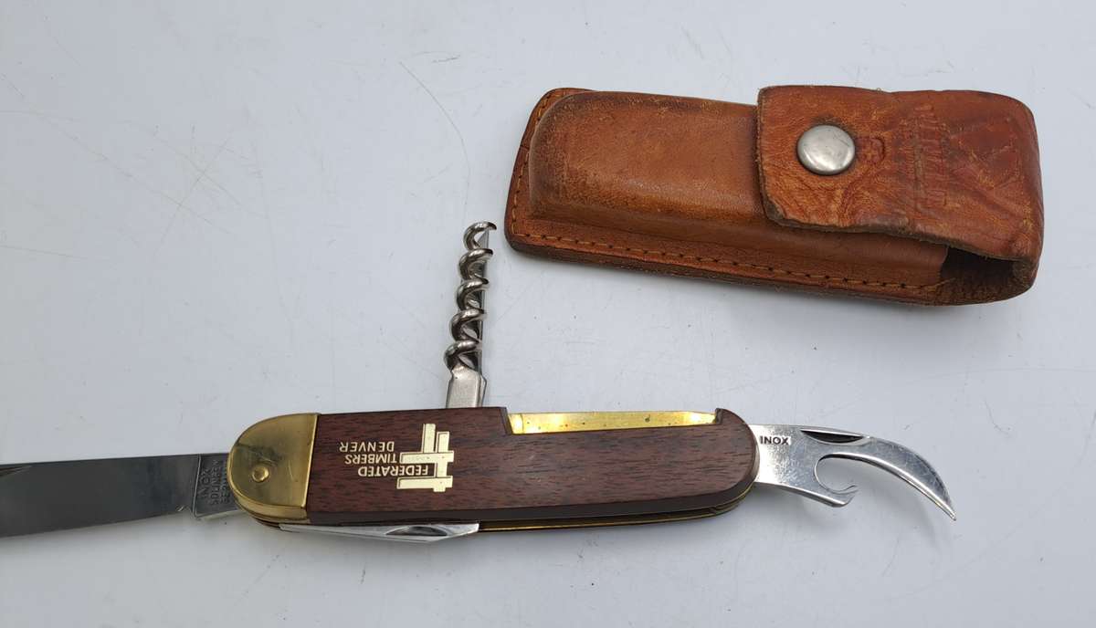 Inox Solingin Multitool Utility Pocket Knife made in Germany -Branded-Leather Pouch