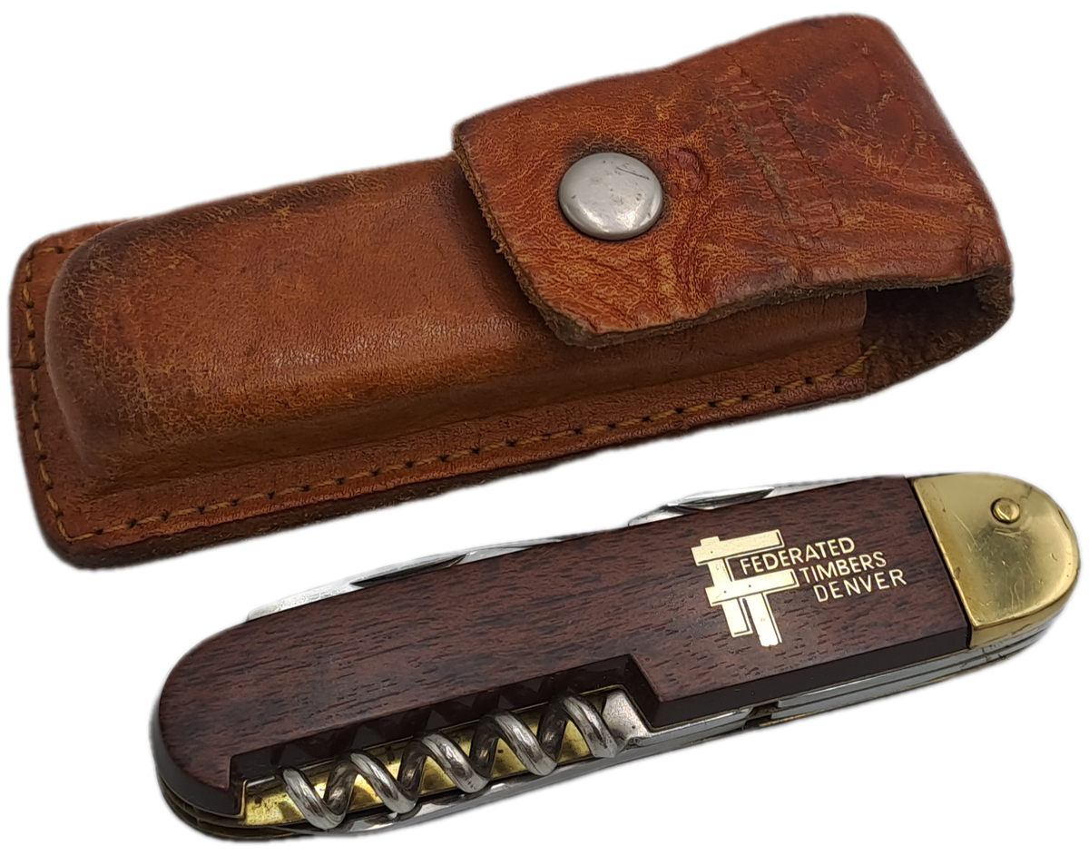 Inox Solingin Multitool Utility Pocket Knife made in Germany -Branded-Leather Pouch