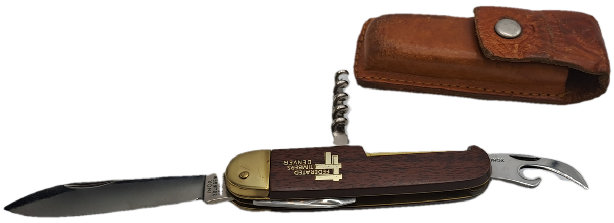 Inox Solingin Multitool Utility Pocket Knife made in Germany -Branded-Leather Pouch