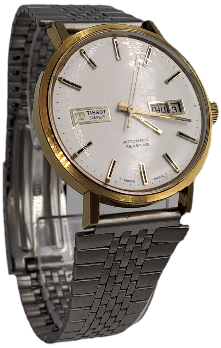 Vintage Swiss Tissot Seastar Day-Date Automatic Watch -Working-Casio strap